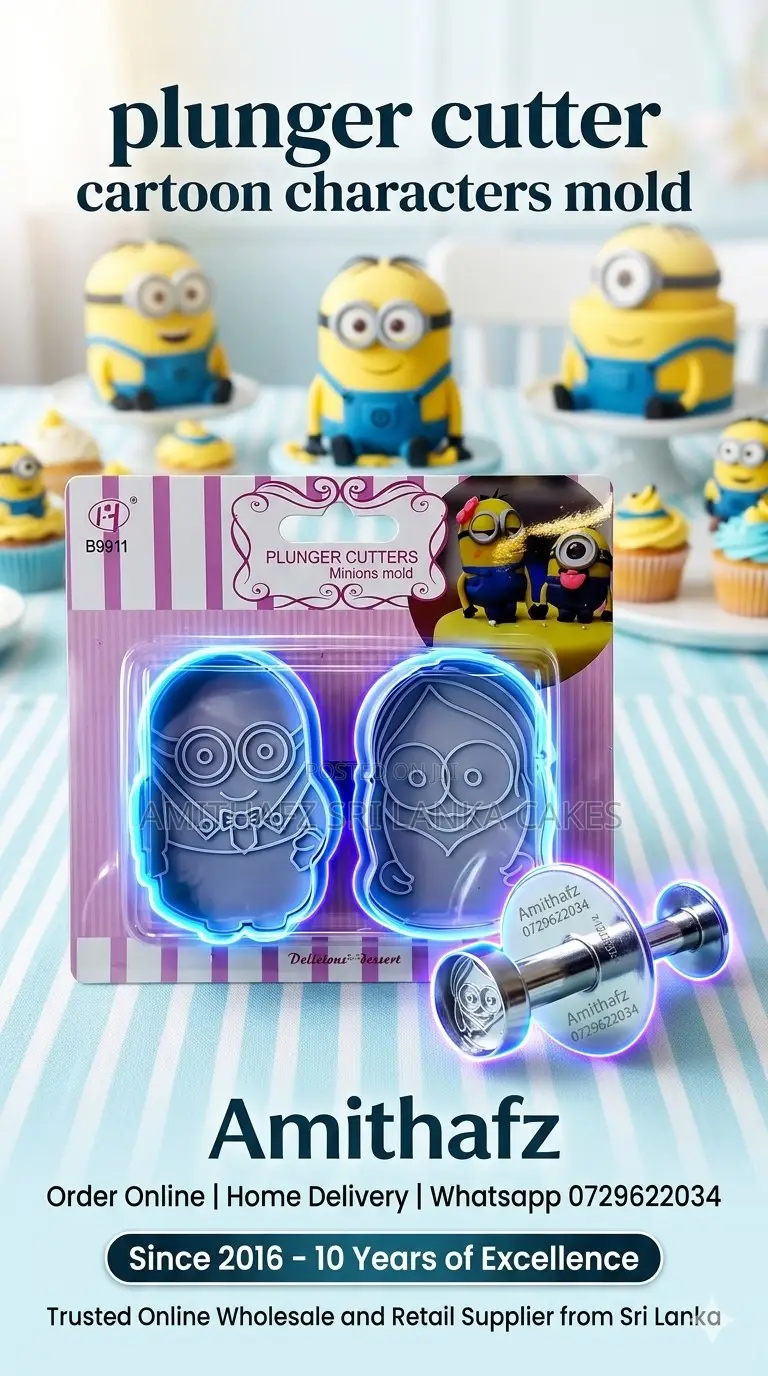 Cake Decorating Plunger Cutter Set | කේක් සැරසිලි ප්ලන්ජර් කටර් Sri La