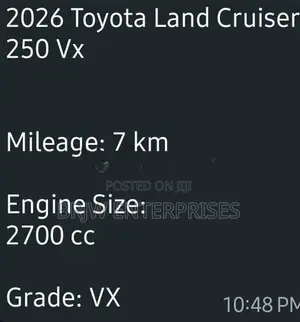Toyota Land Cruiser Prado LC250VX 2026