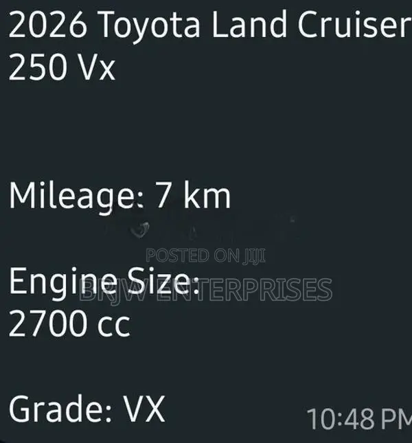 Toyota Land Cruiser Prado LC250VX 2026