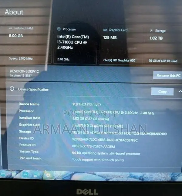 Dell Inspiron 15-3567 1TB 15.6'
