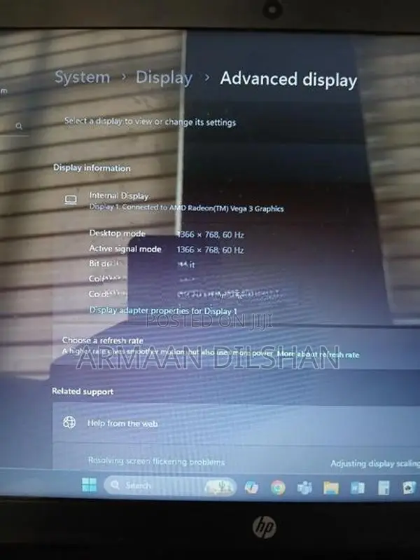 HP AMD ryzen 15.6' 256GB
