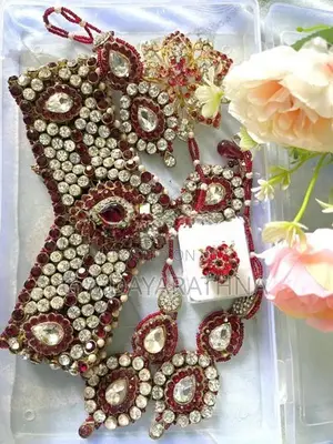 Maroon Bridal Indian Necklace Set