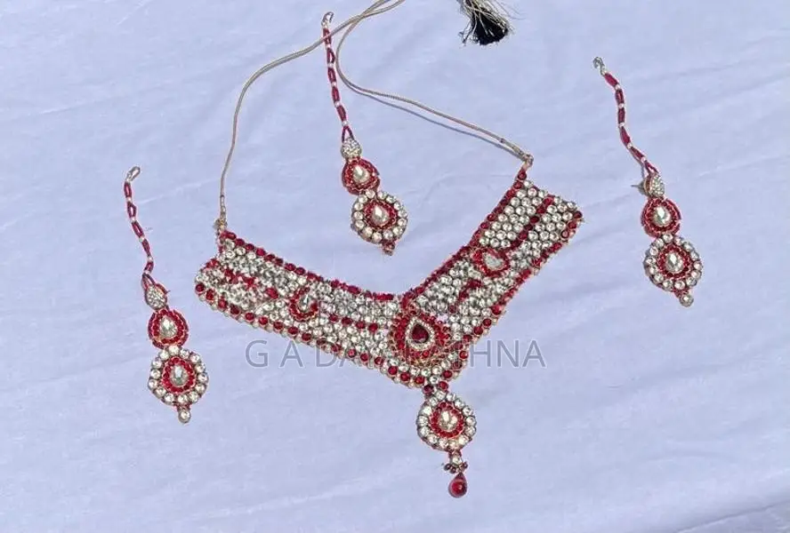Maroon Bridal Indian Necklace Set