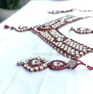 Maroon Bridal Indian Necklace Set