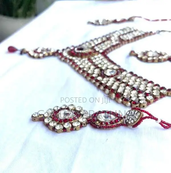 Maroon Bridal Indian Necklace Set