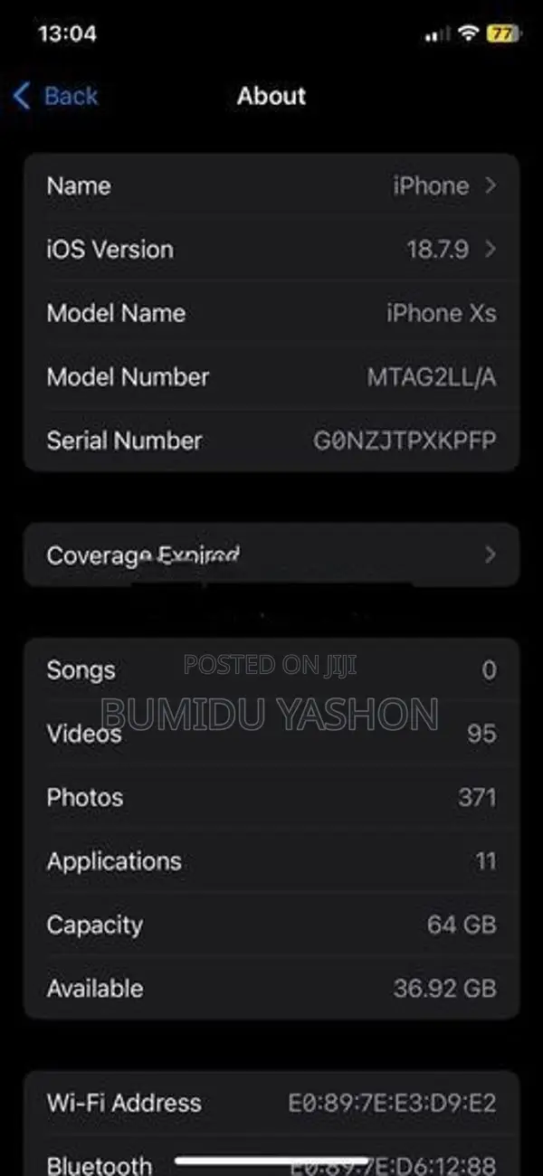 Apple iPhone XS (Used)