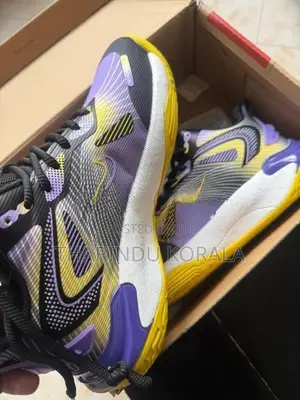 Purple Yellow Sports Shoe (Size 43)