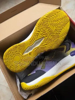 Purple Yellow Sports Shoe (Size 43)