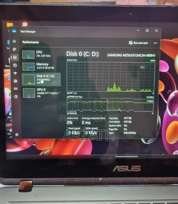 ASUS I7 7TH GEN TOUCH LAPTOP DDR4 8GB RAM 512 SAMSUNG NVME SSD