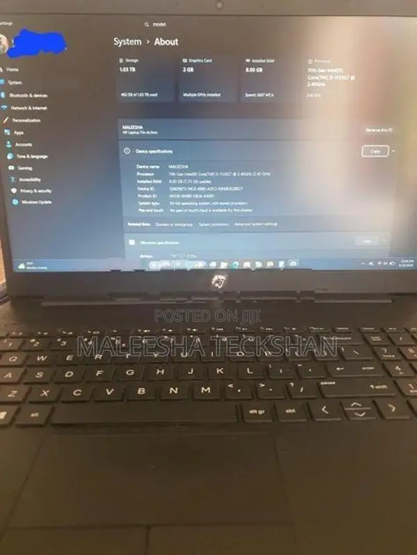 HP i5 11gen Laptop