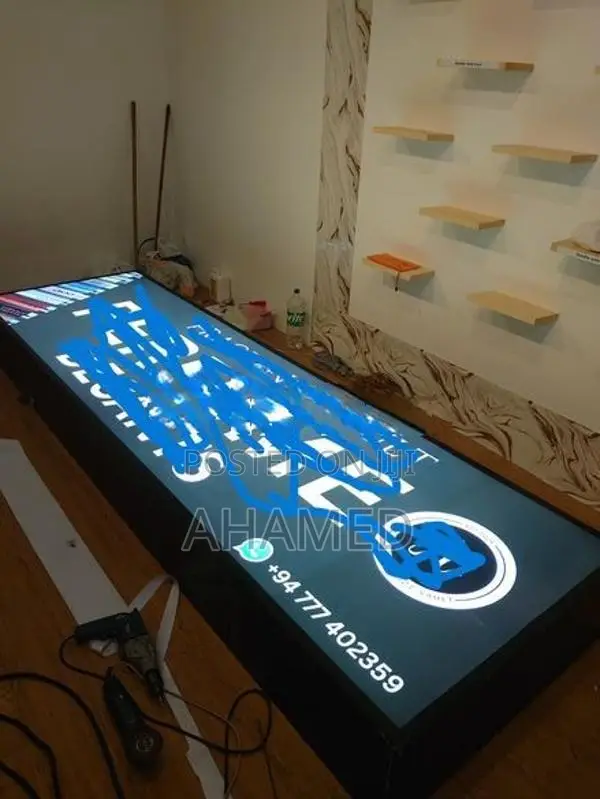 Shop UV Light Name Board