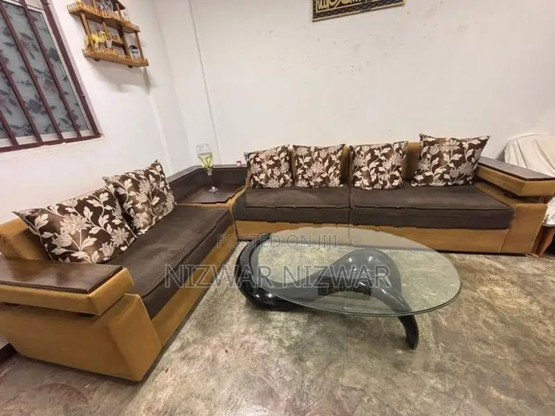 Sofa with Glass Table