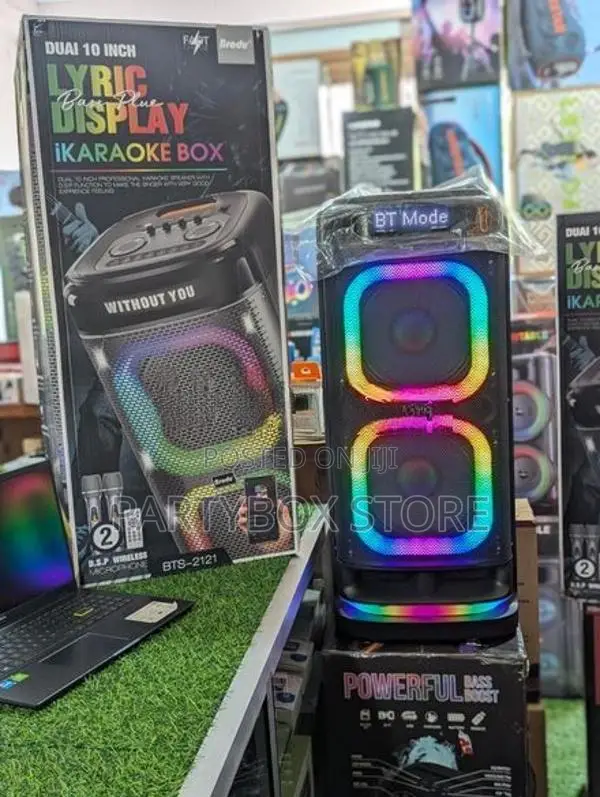 Brodu BTS-2121 High Power Outdoor Party Speakers with Dual Mic (200W)