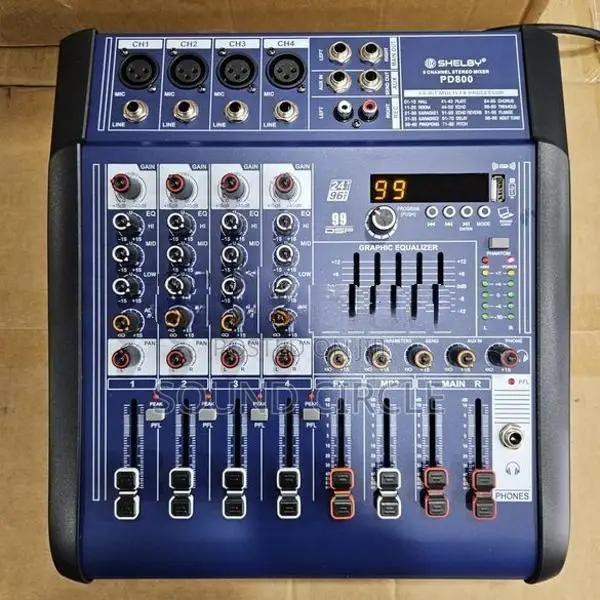 Shelby 4 Channel 800w Powered Mixer