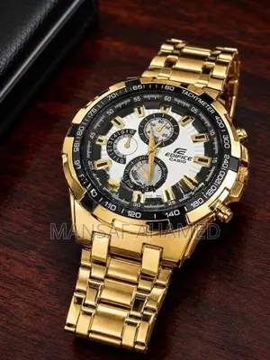 Edifice Brand New Gold Steel Watch for Men
