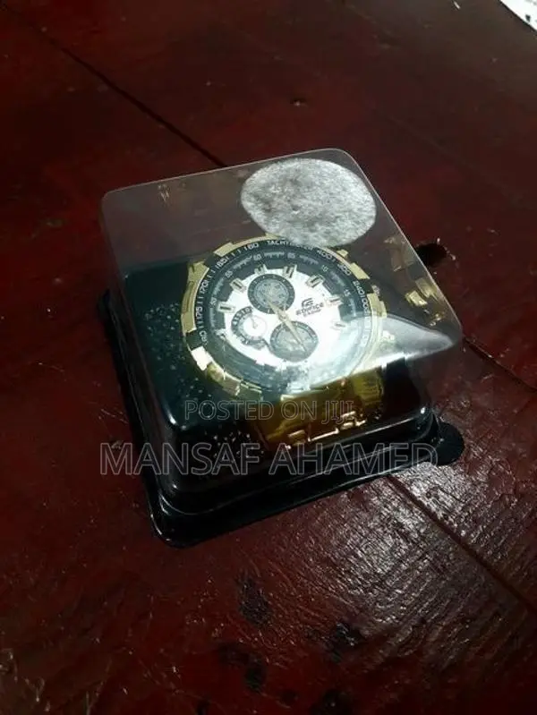 Edifice Brand New Gold Steel Watch for Men