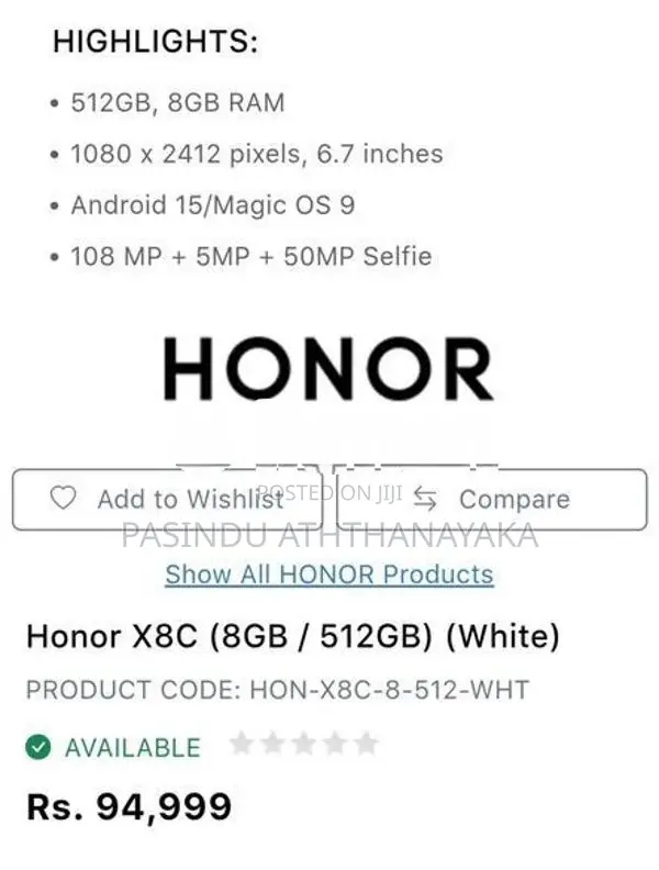 Honor X8c (Used)
