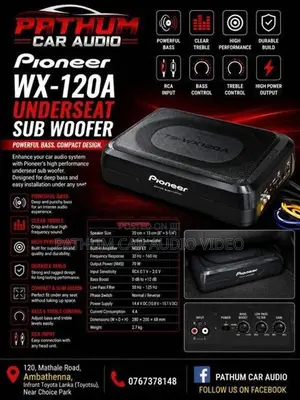 Pioneer Wx-120 a Sub Woofer Under Seat Type