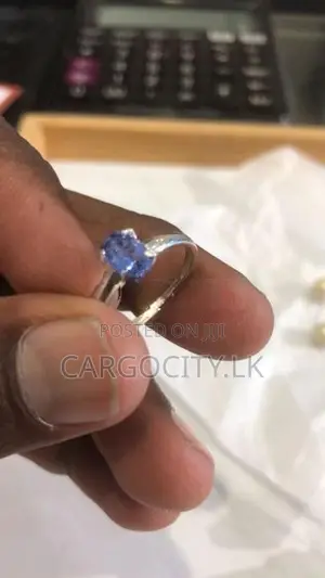Silver Ring with Blue Sapphire
