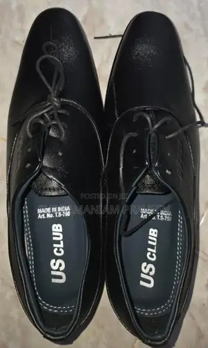 Black Leather Oxford Dress Shoes