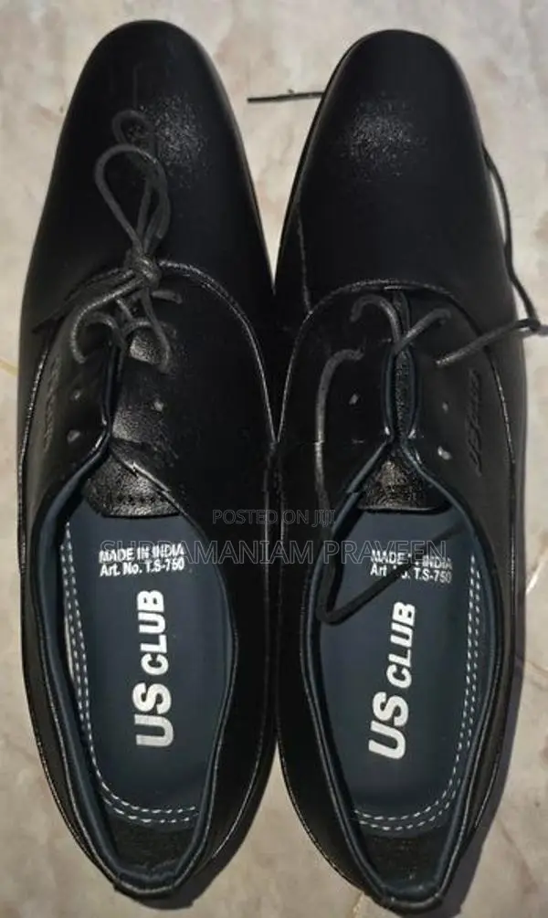Black Leather Oxford Dress Shoes