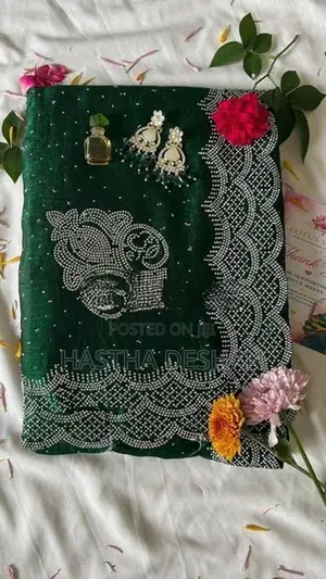 Stone Work Silk Saree