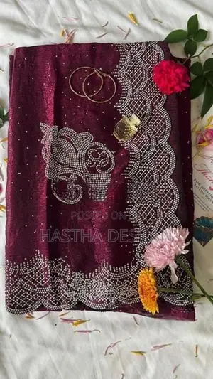 Stone Work Silk Saree
