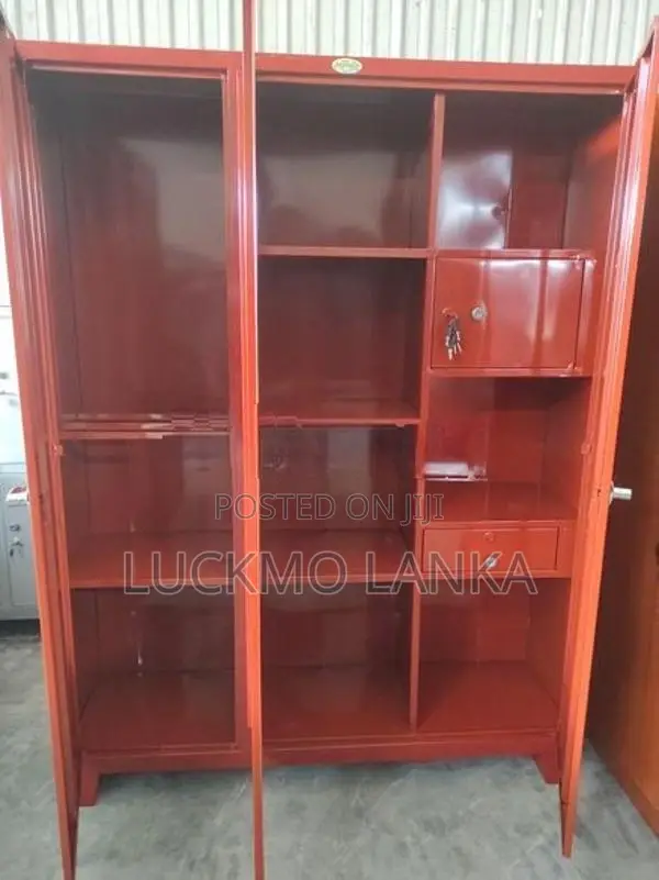 New 3 Door Steel Cupboard with Mirror (H1)