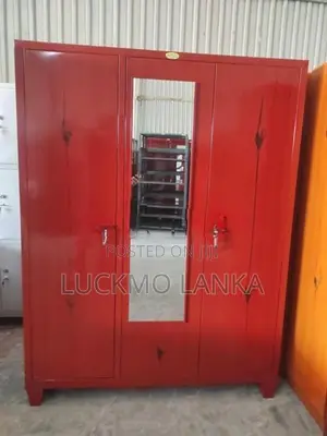New 3 Door Steel Cupboard with Mirror (H1)