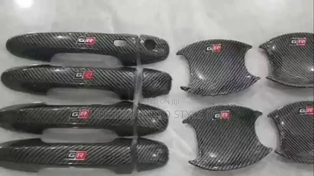 Toyota Hilux Gr Sport Back Carbon Fiber Door Handle Cover 2024