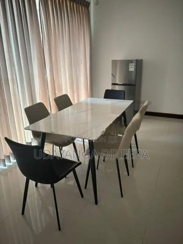 Granite Dining Table with Cushion Chairs