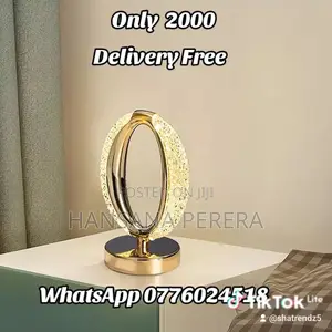 Diamond Crystal Oval Shaped Rechargeble Table Lamp