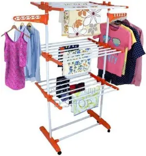 Three Layer + Cloth Rack - Fold-able Large 6" ft 35 Kg