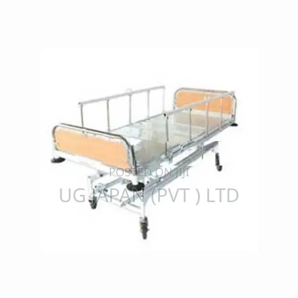 Patient Hospital Bed Three Function Manual With Foldable Mattress