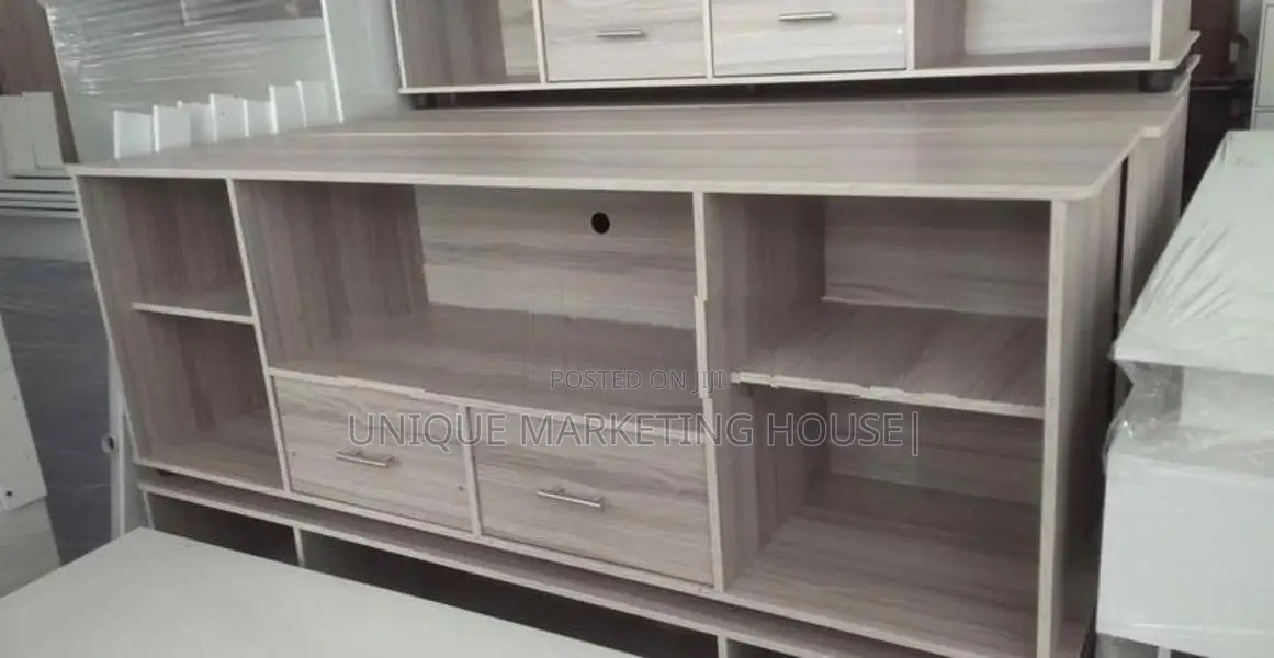 Modern 65” 2 Drawer Melamine Tv Stands