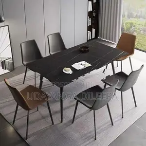 granite dining table with chairs