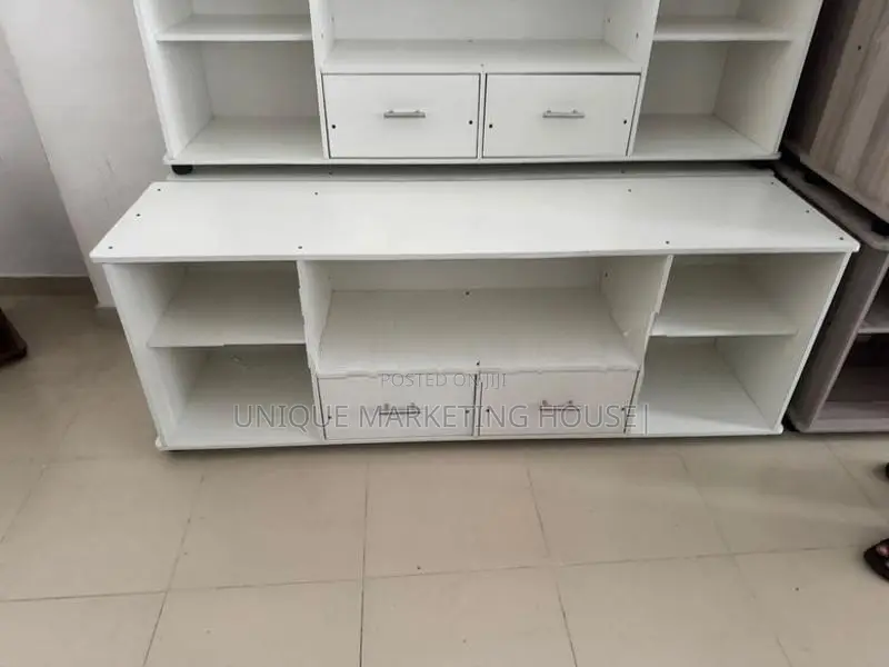 Modern 65” 2 Drawer Melamine Tv Stands