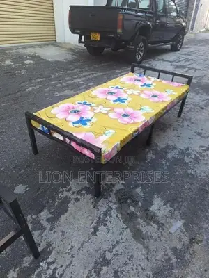 Steel Single Bed with Mattress