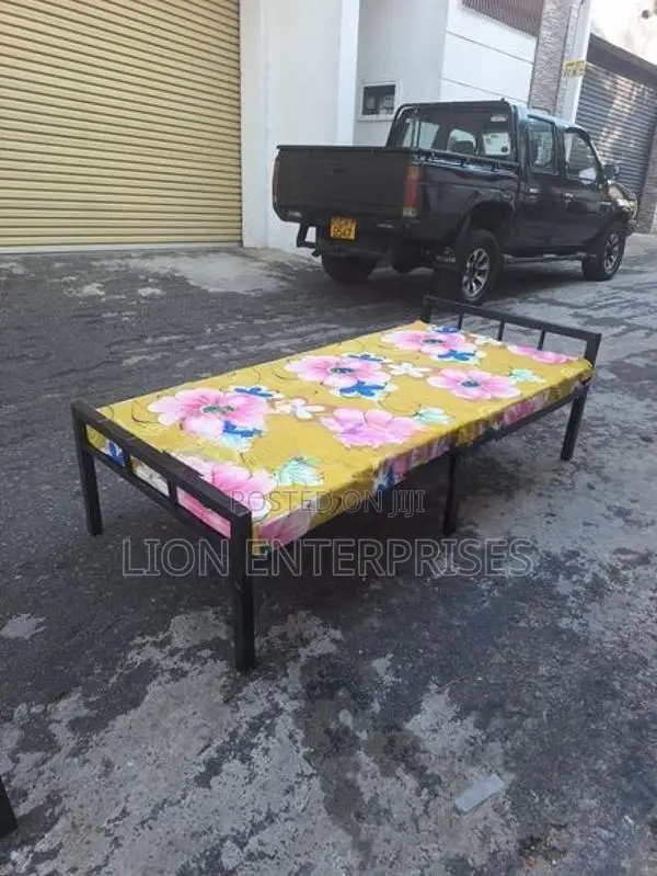 Steel Single Bed with Mattress