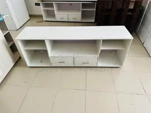 MODERN FULLY WHITE 65” MID-2DRAWER TV STAND