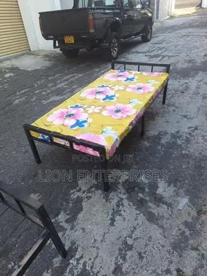 Steel Single Bed with Mattress
