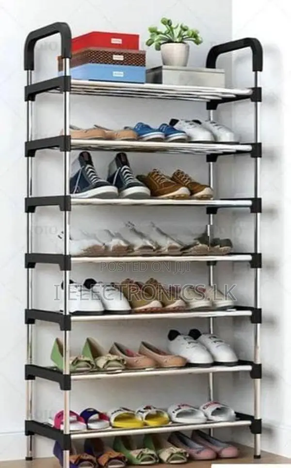 7 Layer Solid Steel Shoe Rack Multi-layer Shoes Cabinet Storage