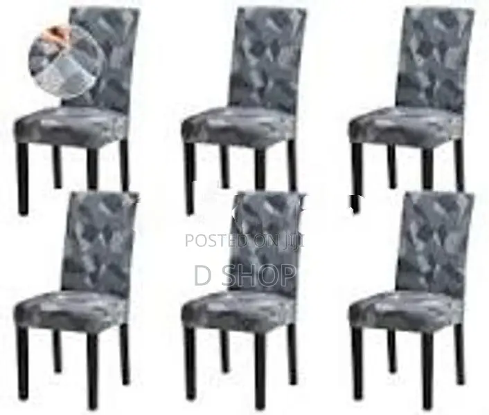 6 PCs Dining Chair - Stretchable Elastic Cloth Cover Set