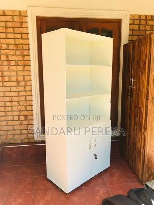White box file rack with half door (005)