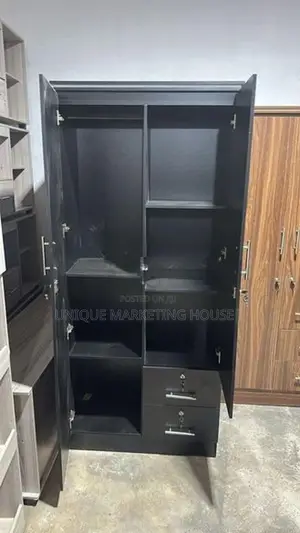 Modern 6 Ft Half Hanging 2D Wardrobe