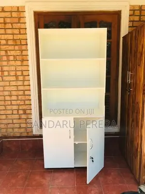 White box file rack with half door (005)