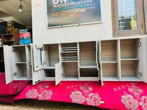 Modern 7 Ft American White Ready Made Pantry Cupboards