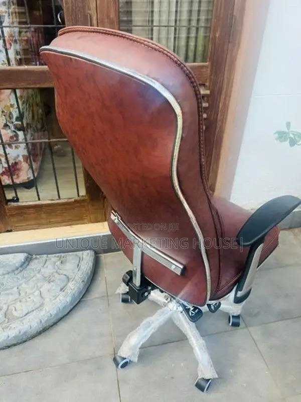 adjustable Brown Leather Office Chairs