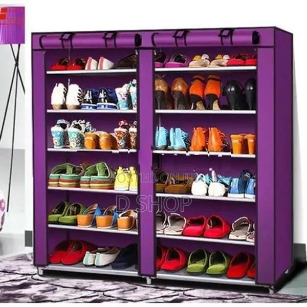 Double Side 6 Layers - Cloth Roll Up- Wardrobe Shoe Rack