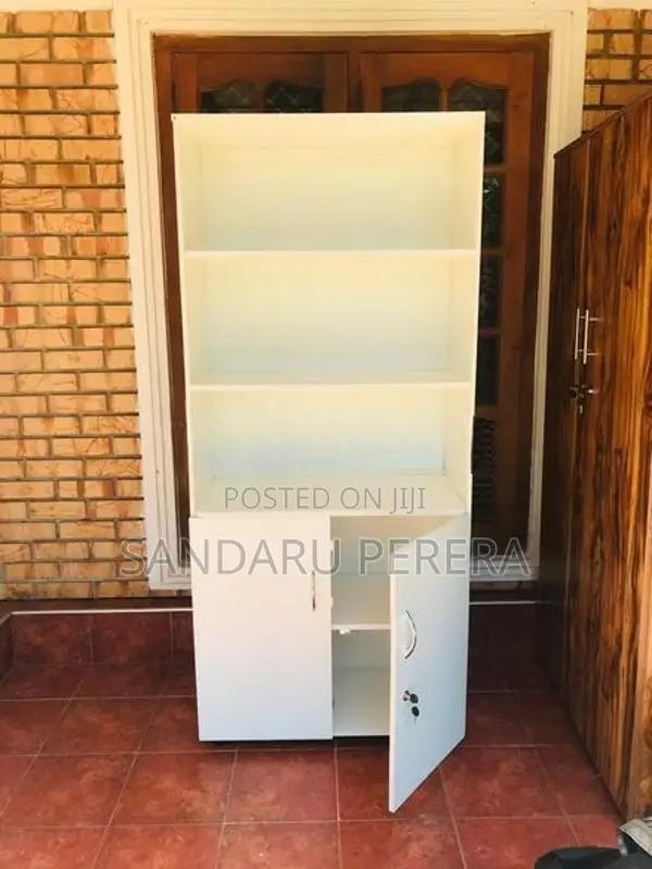 White box file rack with half door (005)